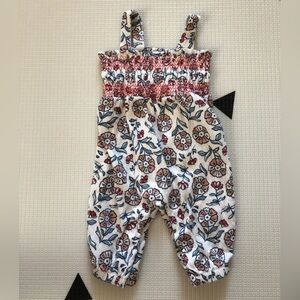 Carter’s|Baby girl boho mixed pattern floral sleeveless bubble jumpsuit•••CUTE